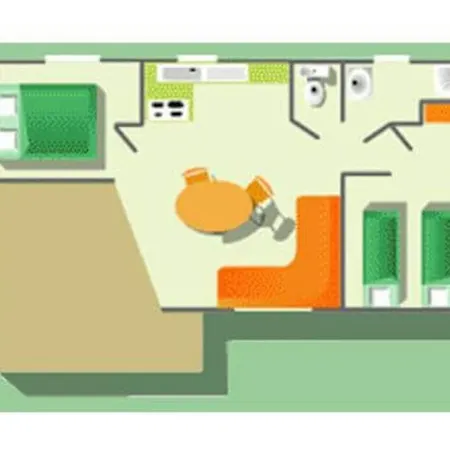 Mobil Avec Terrasse Pour 6 Personnes, 2 - Api-1-52-1105 营地
